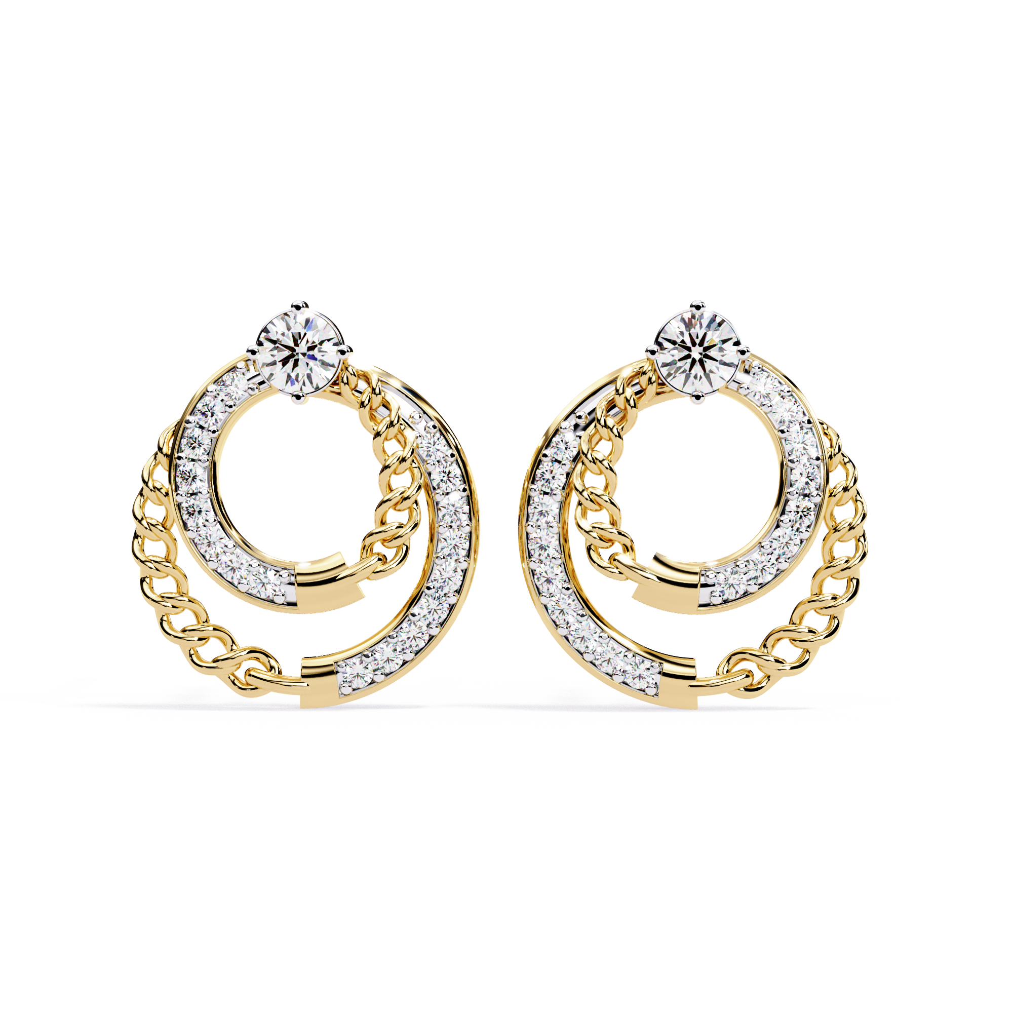 Celestial Link 0.46ct Diamond Earrings | Solitairekart